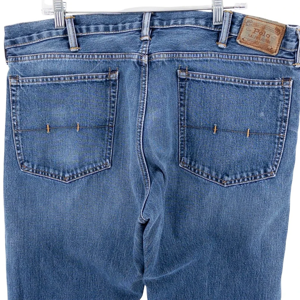Polo Ralph Lauren Mens 40x30 Hampton Straight Jeans Blue Denim Americana Preppy